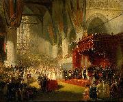 Nicolaas Pieneman The Inauguration of King William II in the Nieuwe Kerk, Amsterdam, 28 November 1840 oil painting
